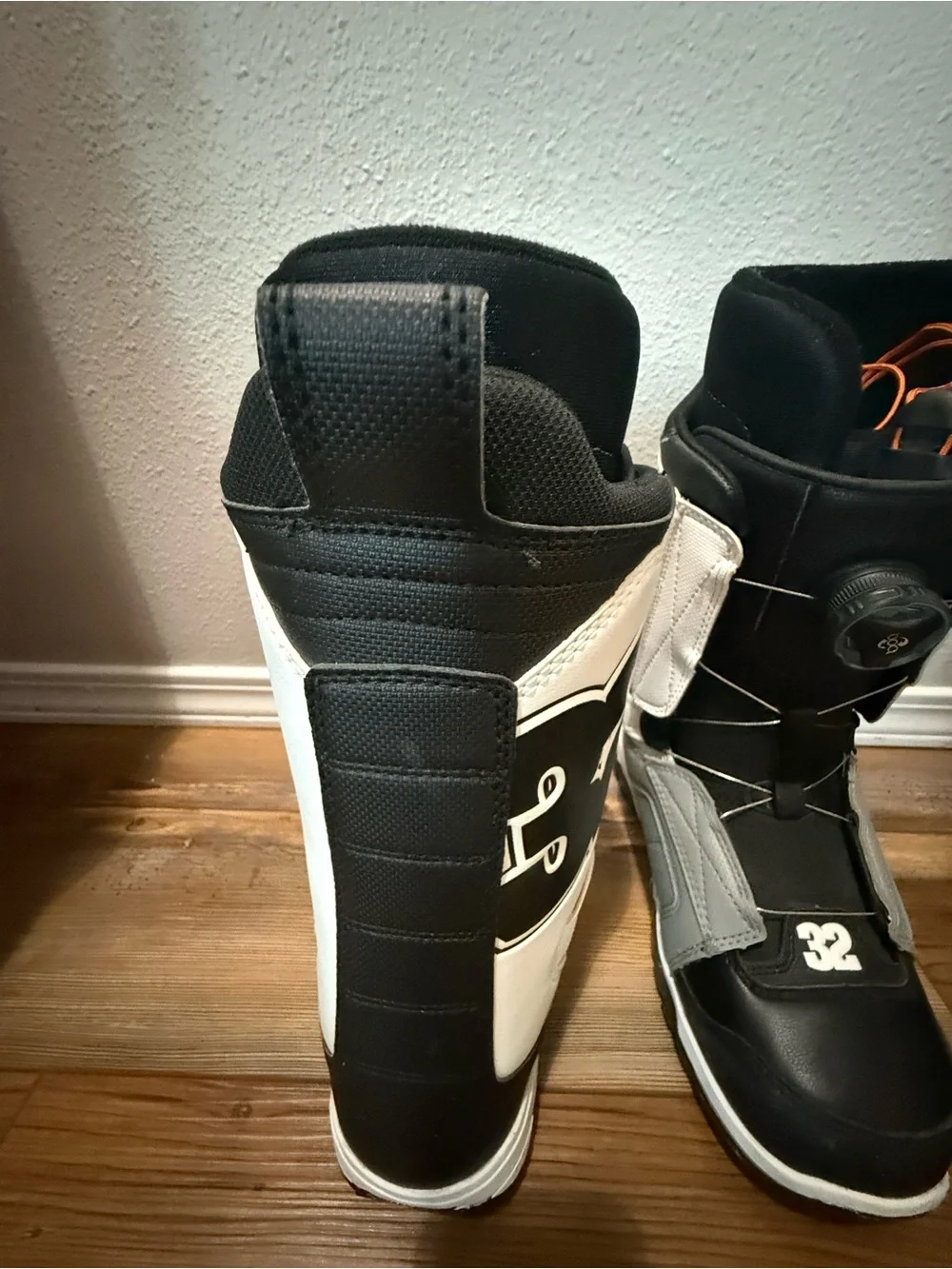 Men's Black and Gray Snow Boots with Boa Lacing